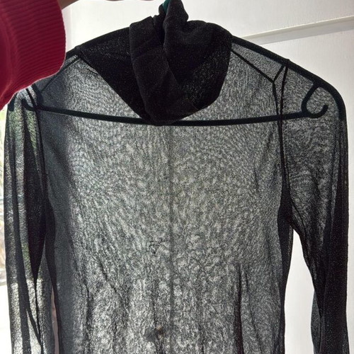 H&M Studio Metallic Long-Sleeve Evening Blouse Like New, Size M