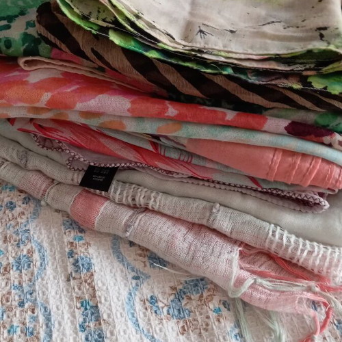 Scarves pack of 10 like new, H&M, Mexx, Orsay, multicolor turquoise