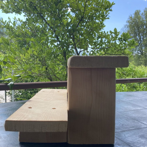 Wooden shelf handmade, lacquered