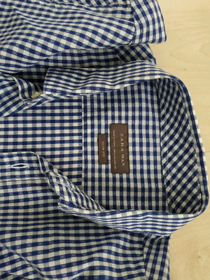Men's dress shirts used, blue, size S, excellent condition