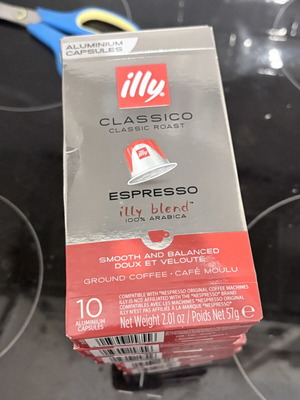 Illy espresso capsules, pack of 50, August 2026