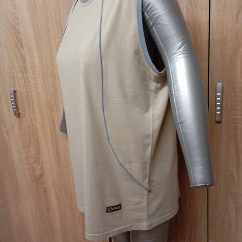 Times blouse used, size L/XL, beige and blue