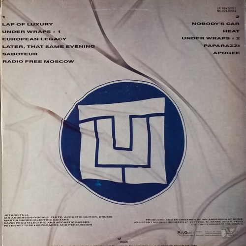 Jethro Tull Under Wraps vinyl album used, rock