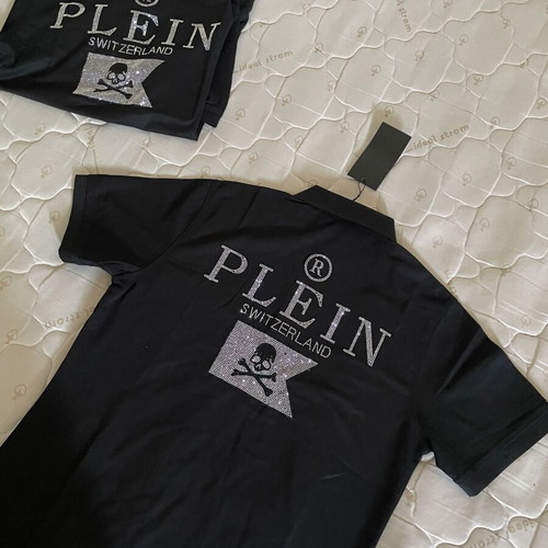 Philipp Plein Polo Black with Strass Logo used like new