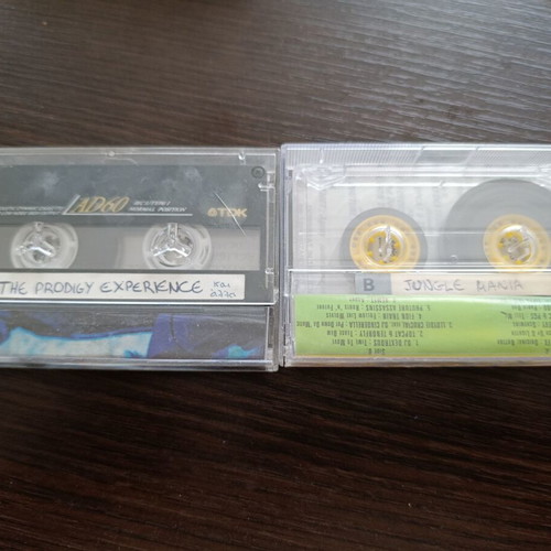 Drum and bass, jungle, breakbeat cassette tapes used with Prodigy
