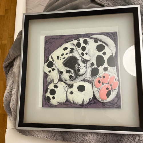 3D dog painting like new for kids room