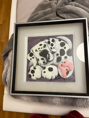 3D dog painting like new for kids room