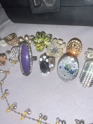 Handmade fashion jewelry collection used, colorful materials