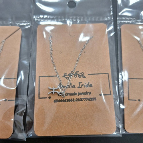 Stainless steel zodiac necklaces new in gold and silver colors