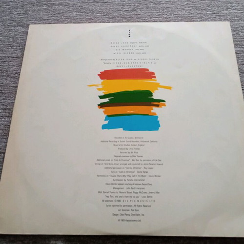 Elton John Too Low For Zero LP Album vinyl record used, pop