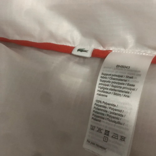 Lacoste Djocovic jacket size S like new, white and red