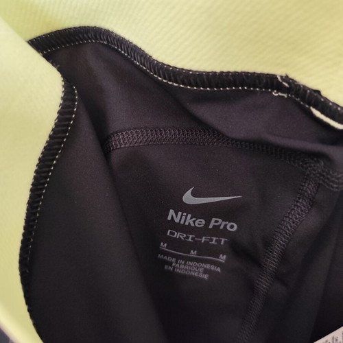 Nike Pro Medium αθλητικό σορτσάκι καινούργιο, μαύρο με φωσφορίζον λάστιχο