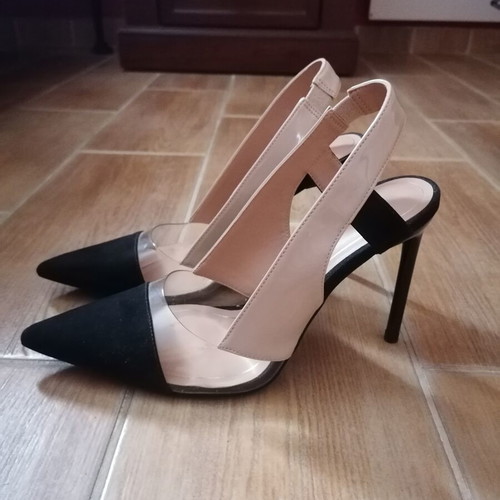 Zara sandals like new, size 37, black and beige