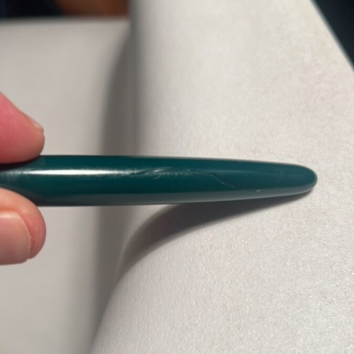 Parker 21 fountain pen used, cypress green, inox cap, silver arrow