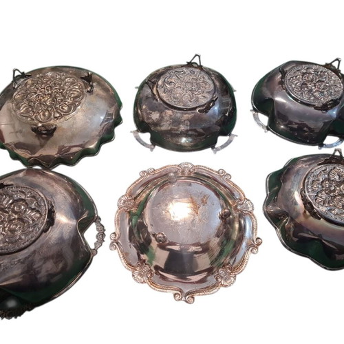 Silver-plated bowls used, set of 6 pieces