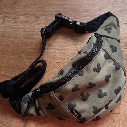 Zara Disney Mickey Kids Waist Bag like new, khaki and black