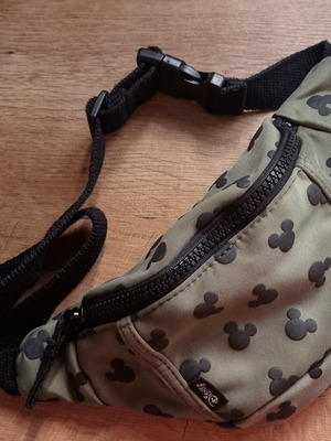 Zara Disney Mickey Kids Waist Bag like new, khaki and black