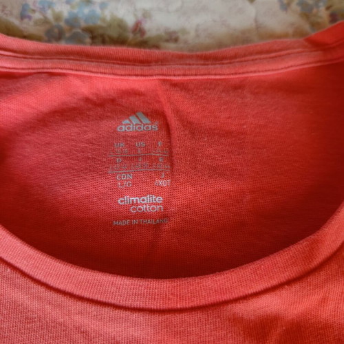 Adidas women's sports t-shirt coral size L used