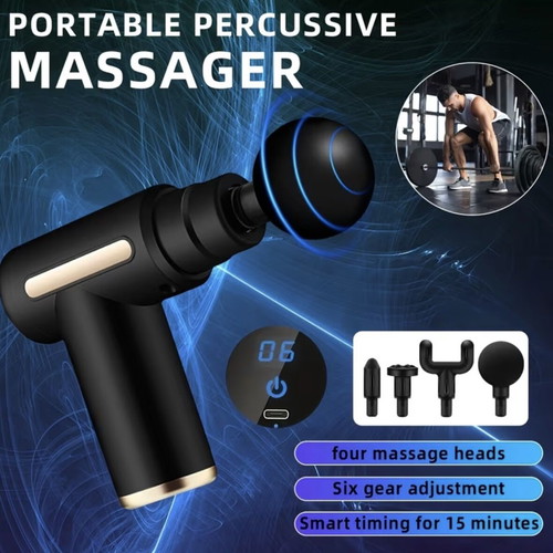 Massage gun new with 4 interchangeable heads and USB-C charging