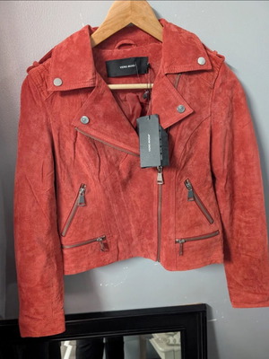 Vero Moda suede jacket new, red, size M