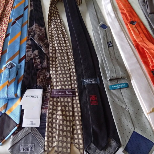 Silk branded ties new, pack of 10