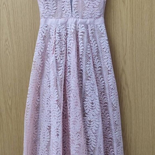 Maxi lace dress like new, size XS-S, pink