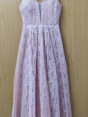 Maxi lace dress like new, size XS-S, pink