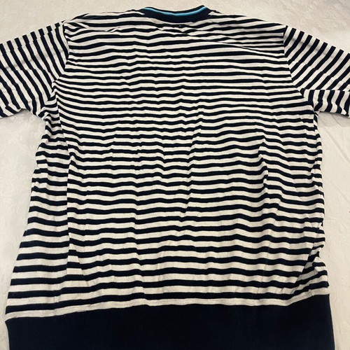 Etro Milano striped navy blue mariniera blouse XL used