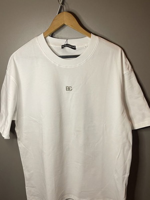 Dolce & Gabbana T-shirt with DG Crystal Logo, white, M