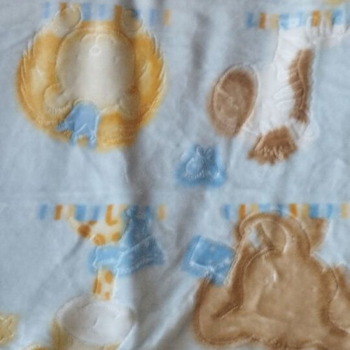 Baby blankets used, set of three, one with zipper sleeping bag