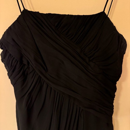Black straight Zara dress like new, knee-length with spaghetti straps