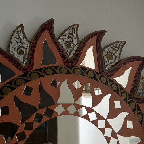 Decorative Sun Mirror 40cm vintage style, like new