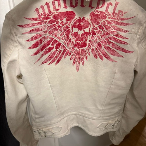 Replay genuine leather beige jacket used, size S