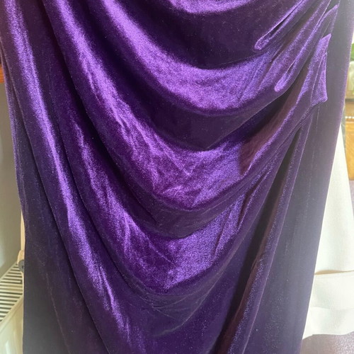 Zara set midi skirt and large top like new, purple velvet