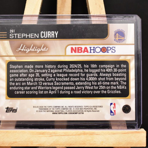 Stephen Curry Highlights NBA Hoops card /99