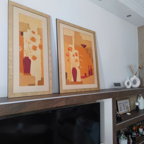 Framed paintings set of 2, 88x68 and 88x43 cm