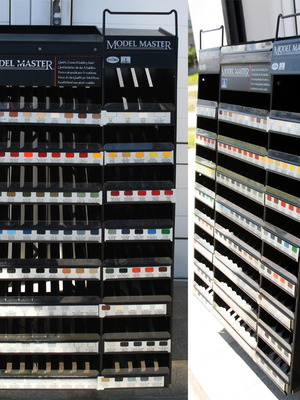 Metal Italeri Model Master stand used for model paints