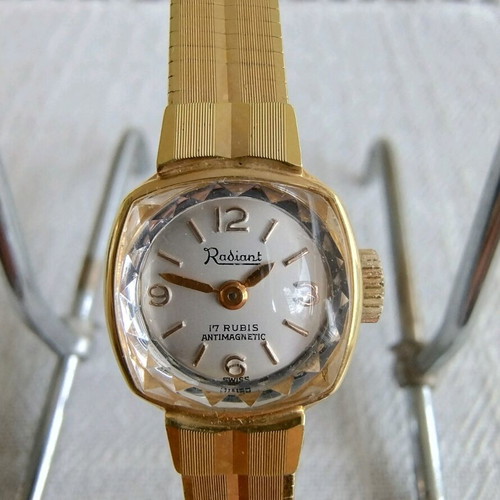 Radiant women's wristwatch used, gold-plated, 1960s