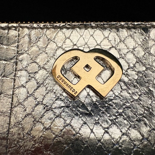 Dsquared2 silver clutch bag like new
