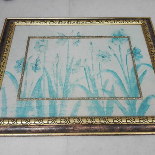 Cheri Blum botanical painting used with vintage frame
