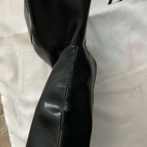 Zara cowboy boots new black size 39