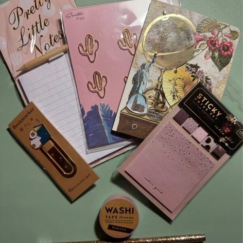Romantic stationery set in soft earthy tones