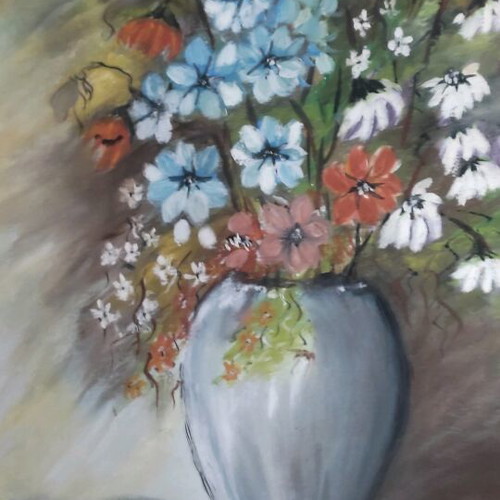 Signed painting by P. Sponthourakis used, 0.47x0.37 m