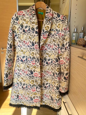 Floral παλτό Benetton σαν καινούργιο, πολύχρωμο