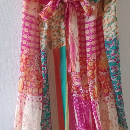 Colorful Patchwork Strapless Bubble Dress like new, size S/M