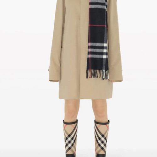 Burberry Check Cashmere Scarf new, black red white