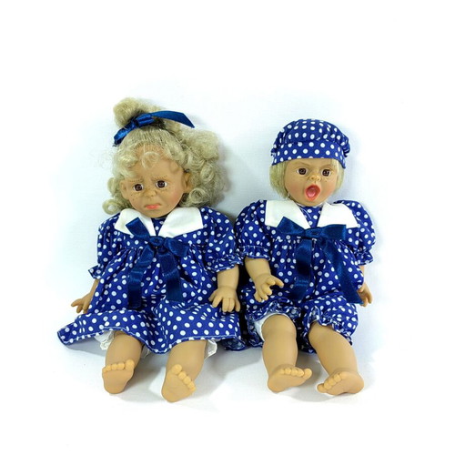 Vintage 90s Hard Plastic Baby Doll Twins collectible pair like new