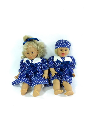 Vintage 90s Hard Plastic Baby Doll Twins collectible pair like new