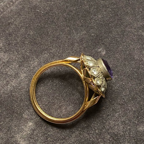 18K ring with 2.5k alexandrite used, antique