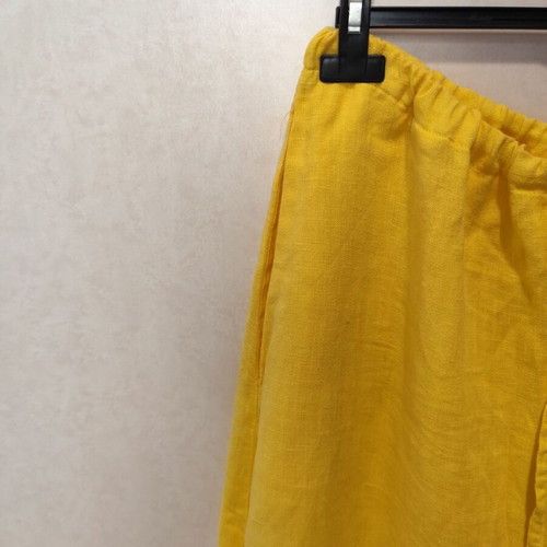 Linen yellow skirt Anna Riska like new, size XL